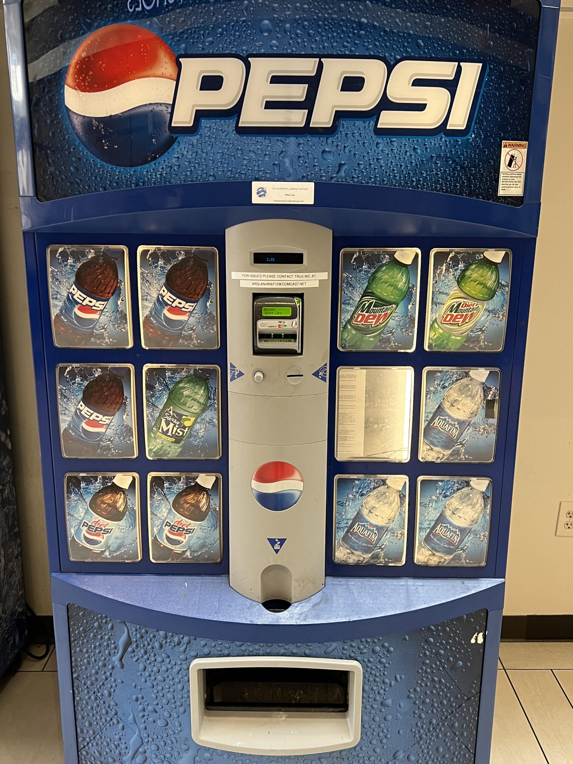 Illustrative example of 2000s soda vending machine