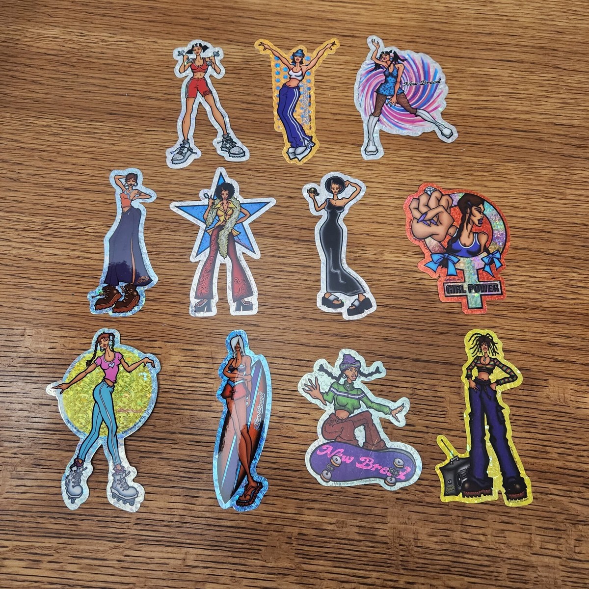 Illustrative example of 90s vending machine stickers