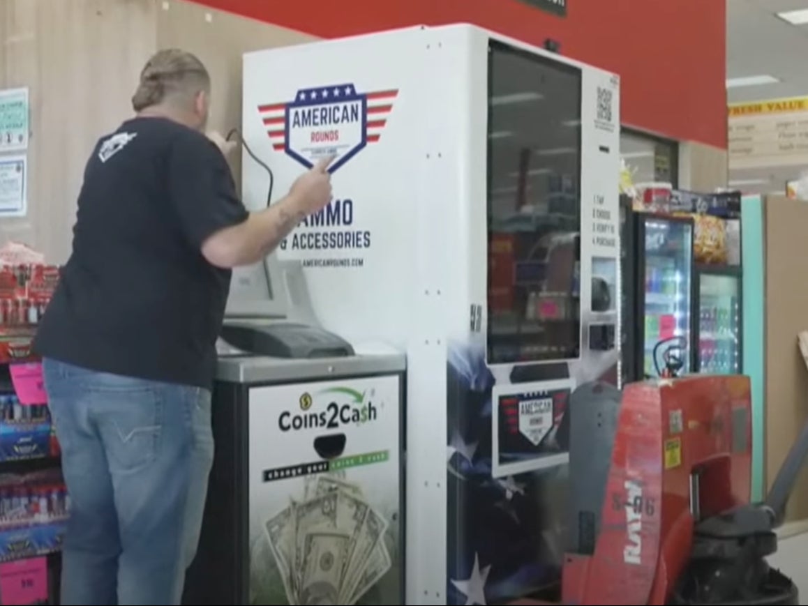 Illustrative example of american rounds vending machine
