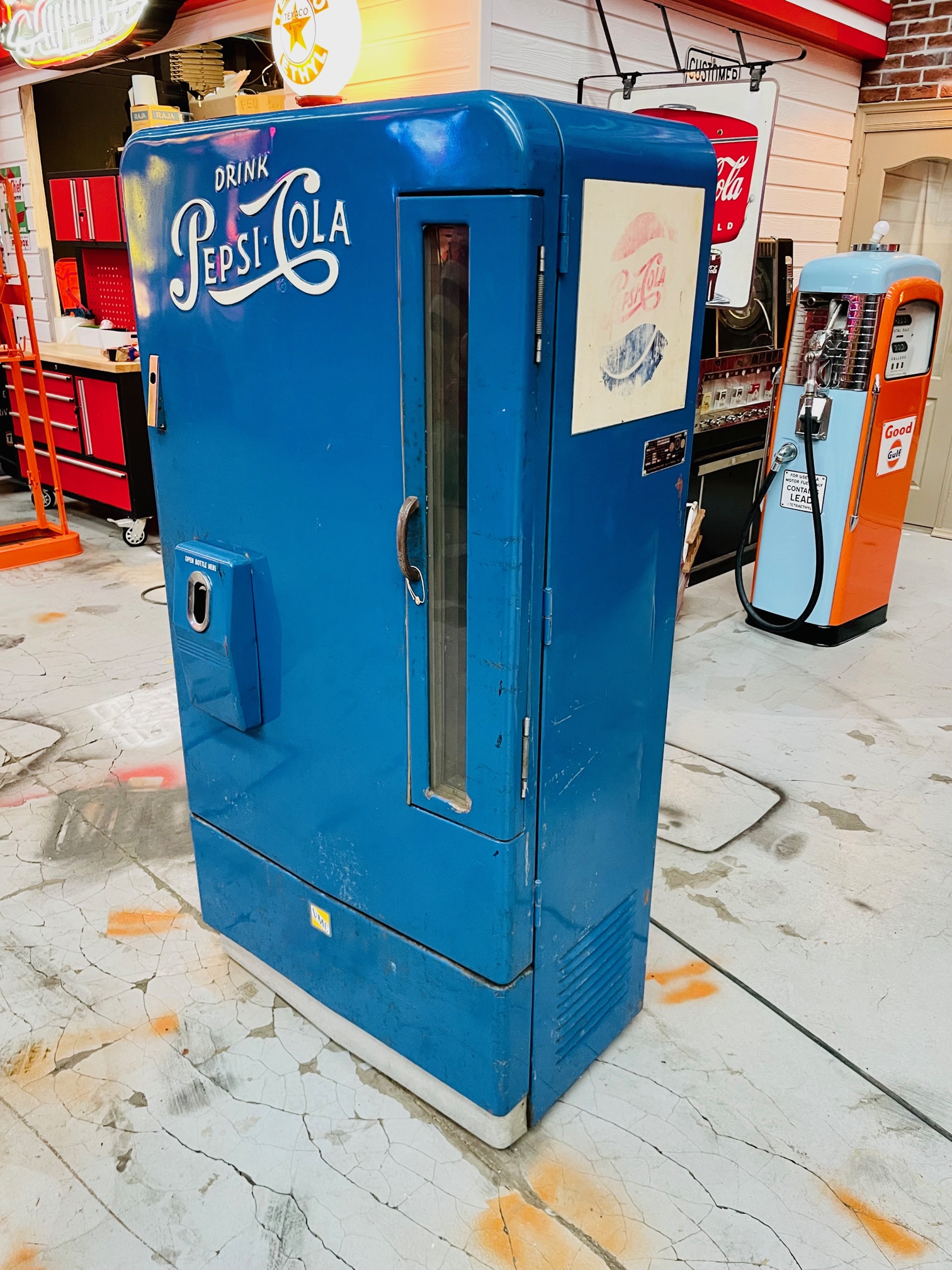Illustrative example of antique pepsi vending machine