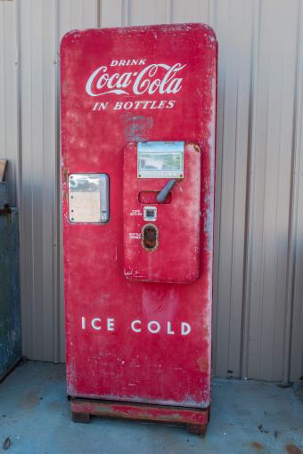 Illustrative example of antique soda vending machines