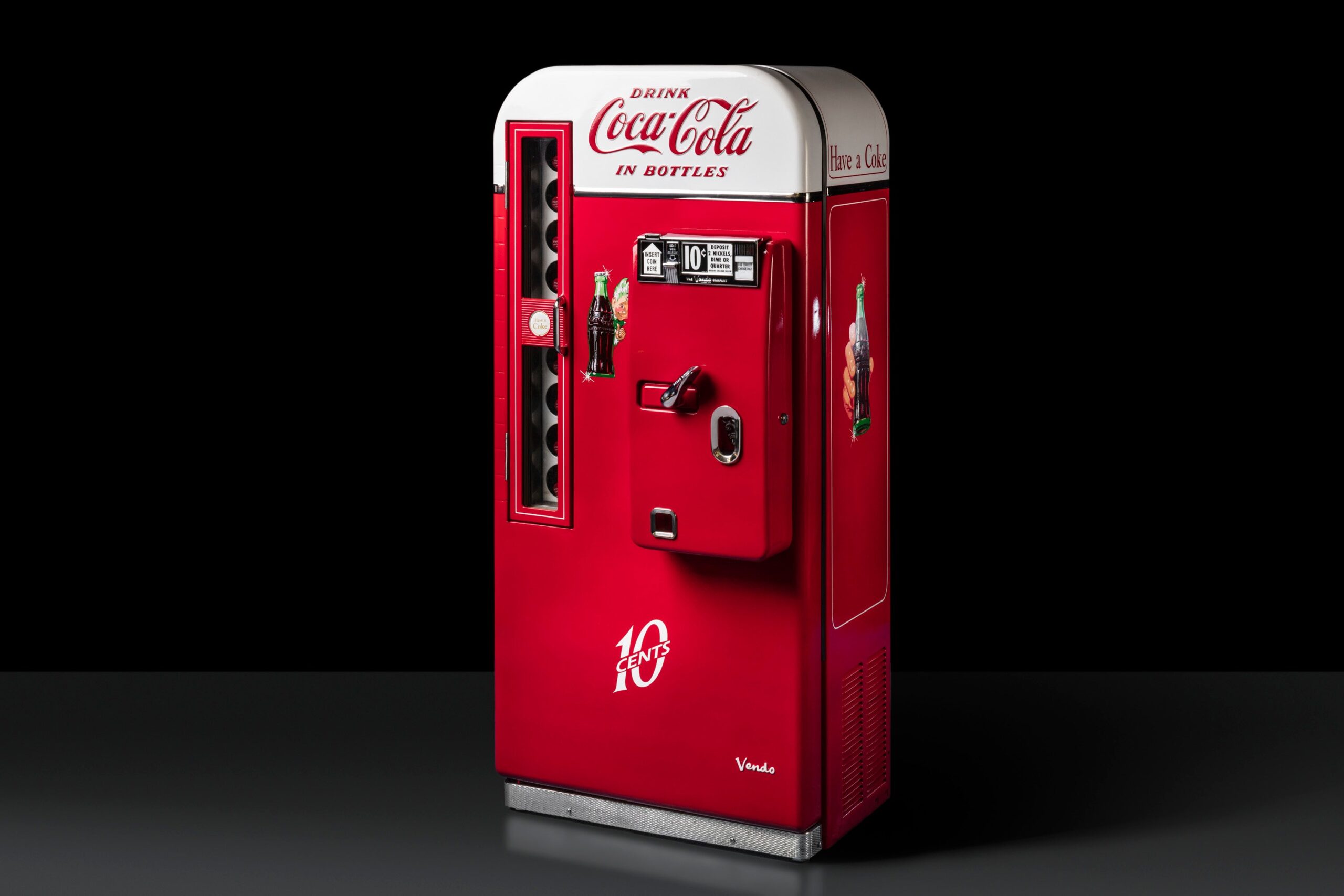 Illustrative example of antique soda vending machines