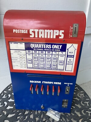 Illustrative example of antique stamp vending machine