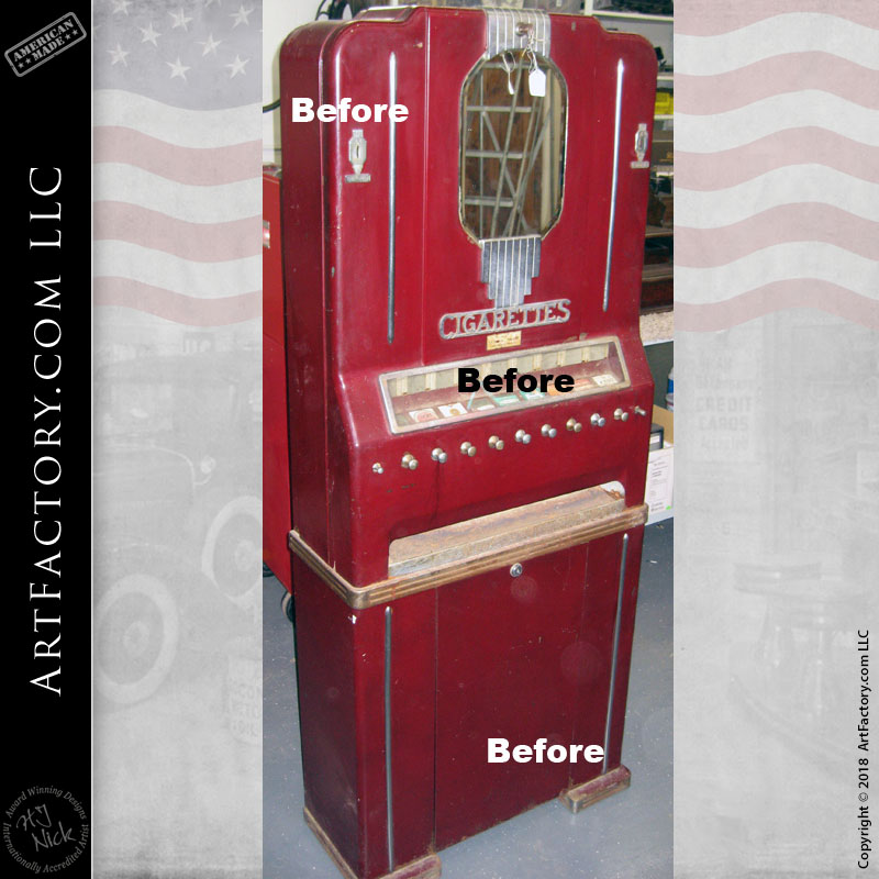 Illustrative example of antique vending machines for sale