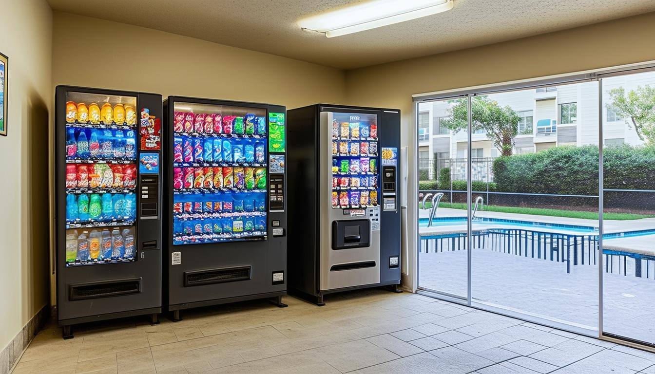 Illustrative example of apartment complex vending machines