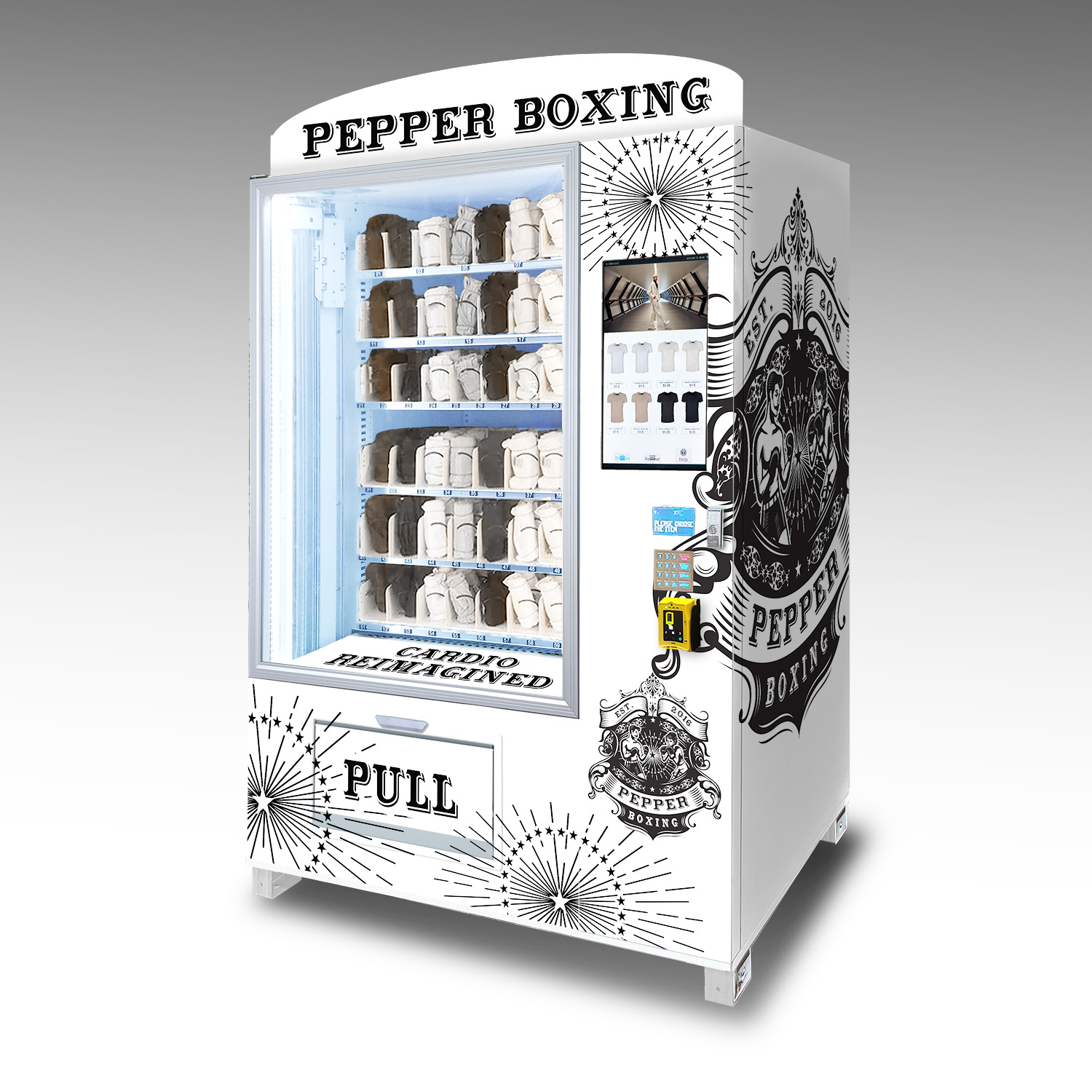 Illustrative example of apparel vending machine