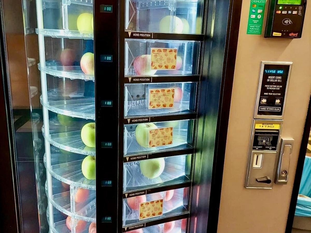 Illustrative example of apple vending machine