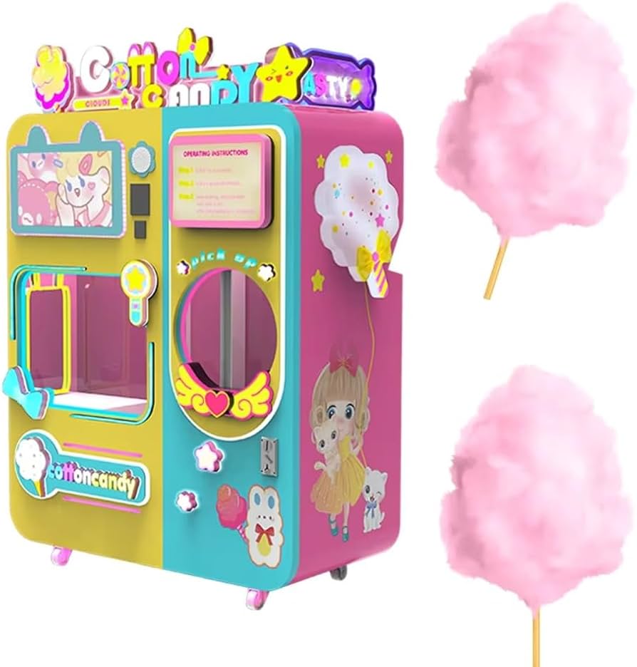 Illustrative example of automatic cotton candy vending machine