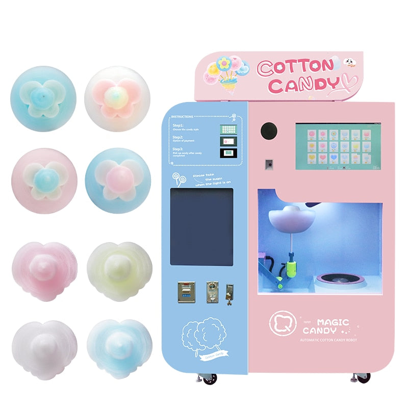 Illustrative example of automatic cotton candy vending machine