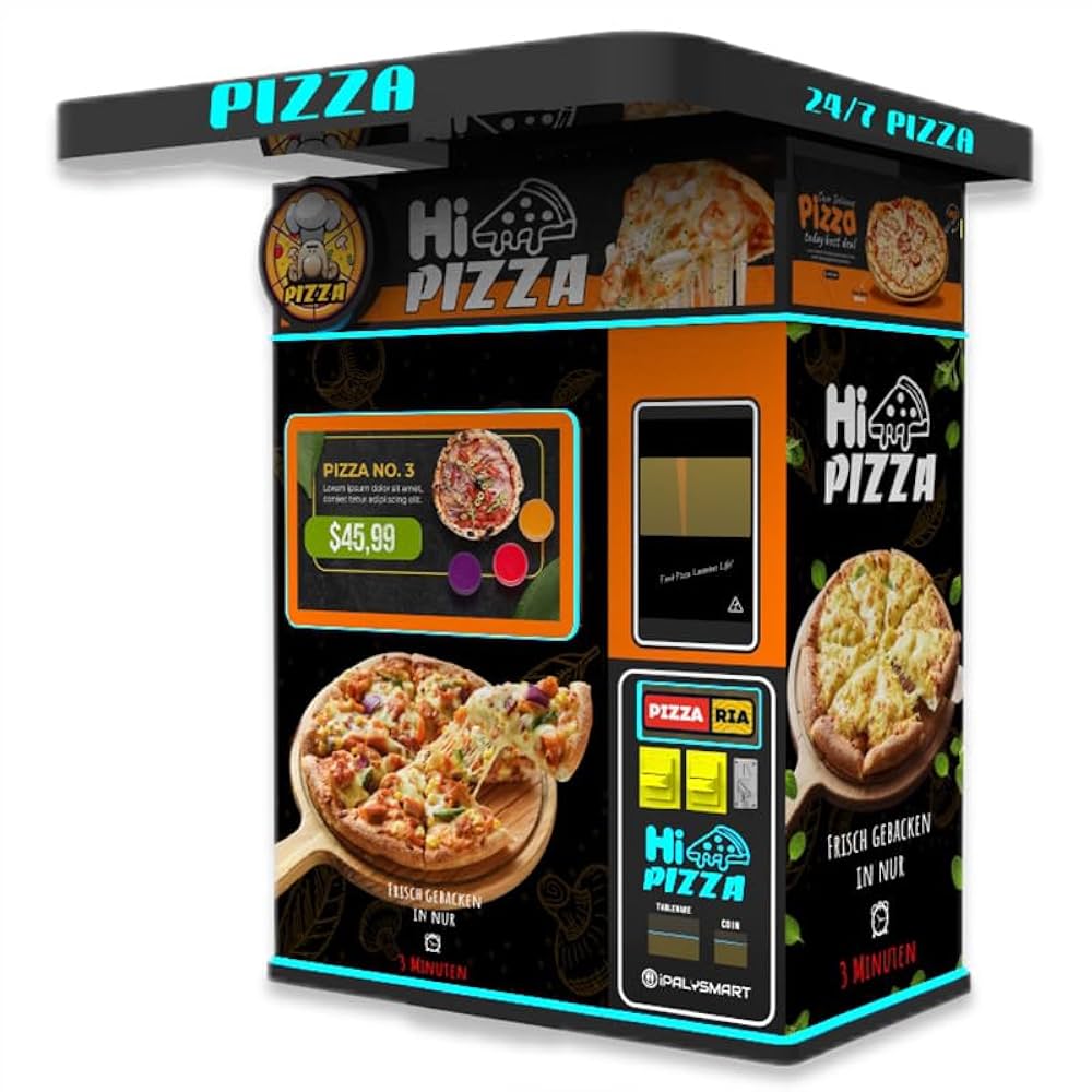 Illustrative example of automatic food vending machine