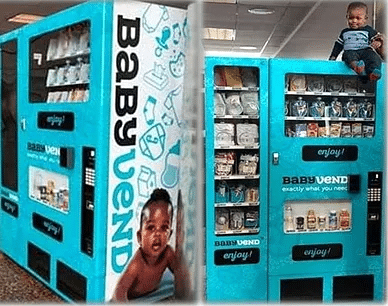 Illustrative example of baby vending machine