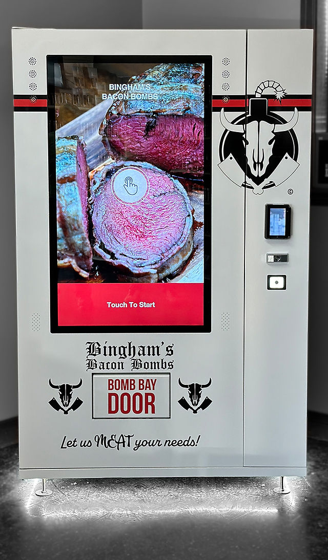 Illustrative example of bacon bomb vending machine