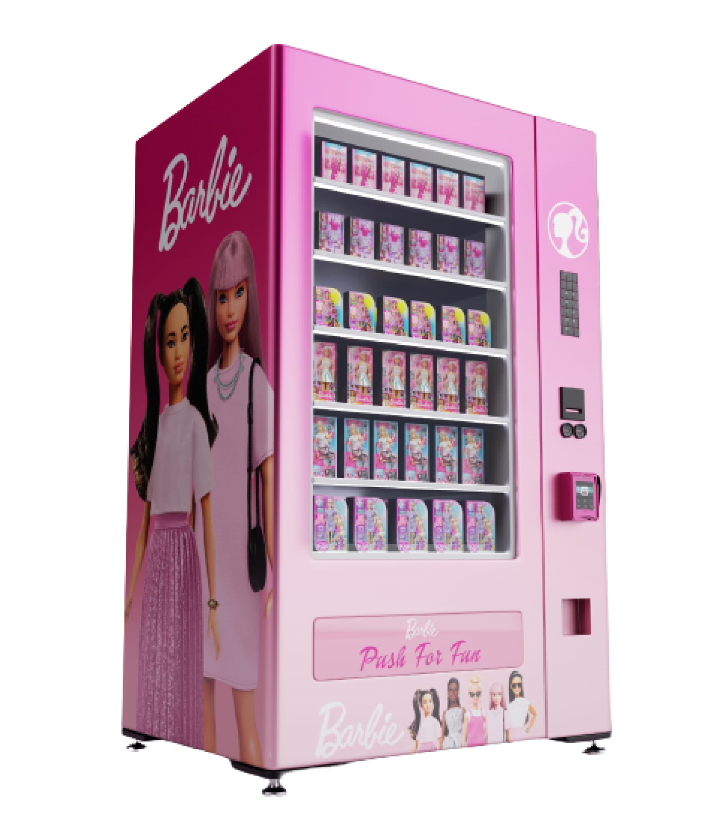 Illustrative example of barbie doll vending machine
