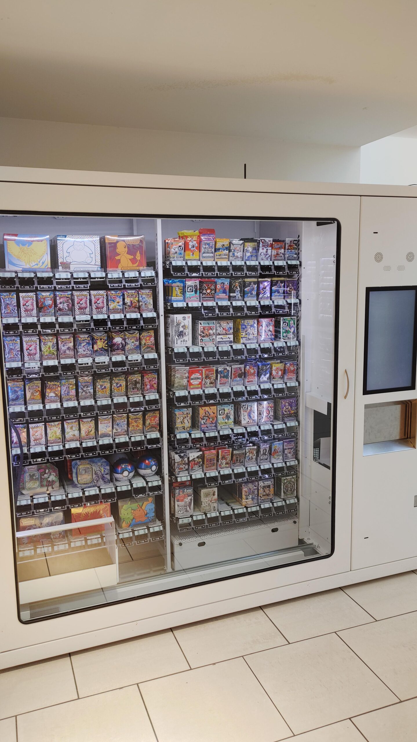 Illustrative example of baseball card vending machine