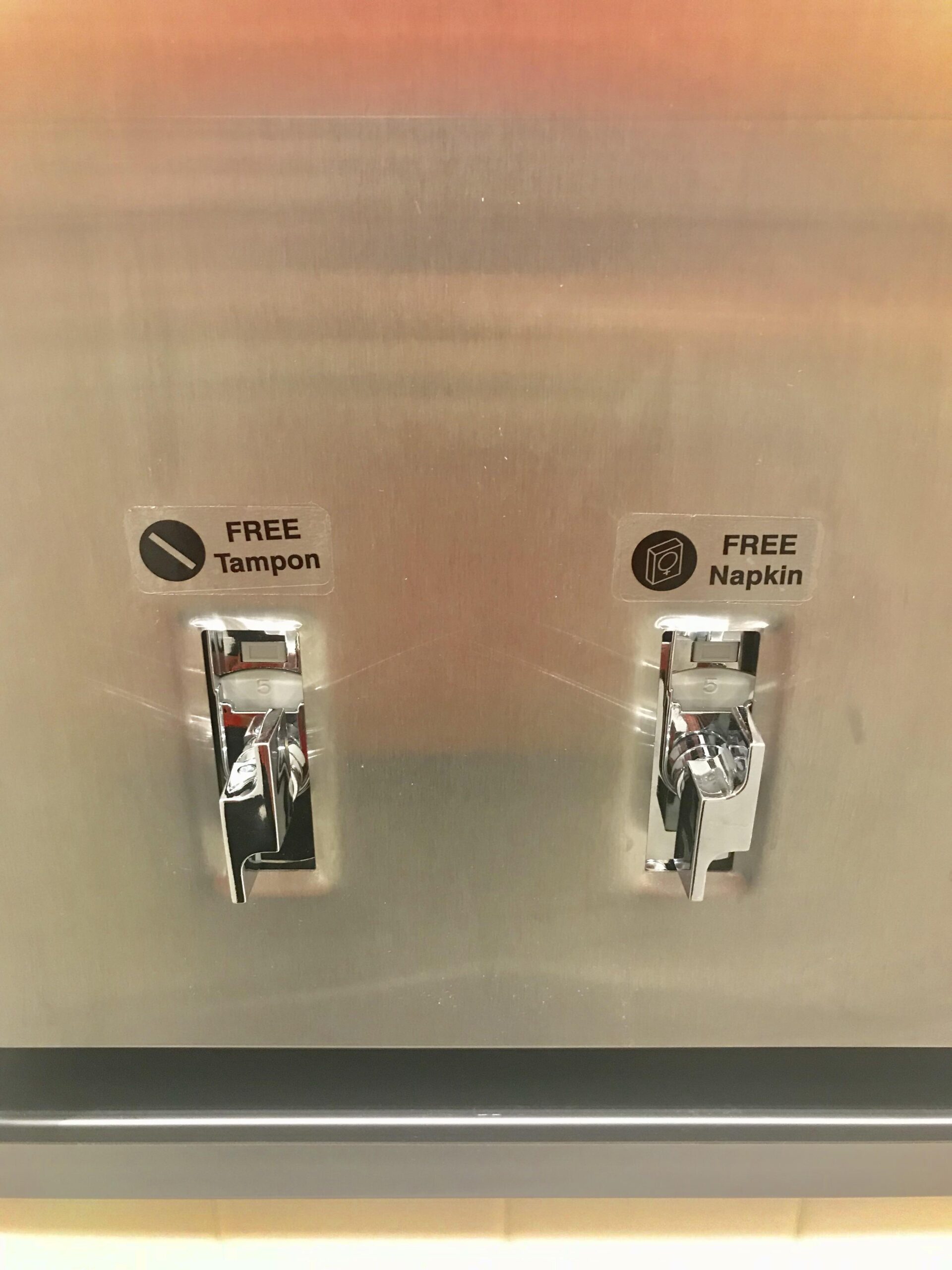 Illustrative example of bathroom vending machines