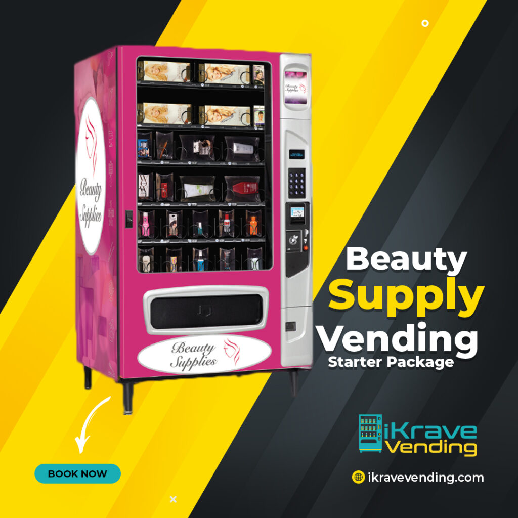 Illustrative example of beauty vending machine for sale