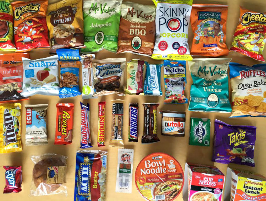 Illustrative example of best vending machine snacks