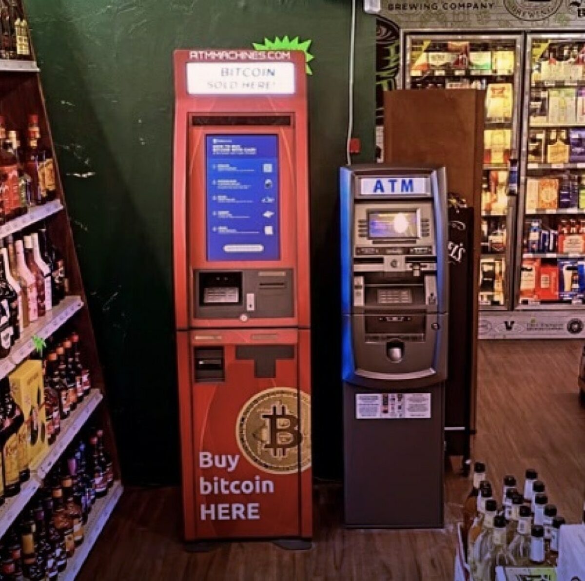 Illustrative example of bitcoin vending machine