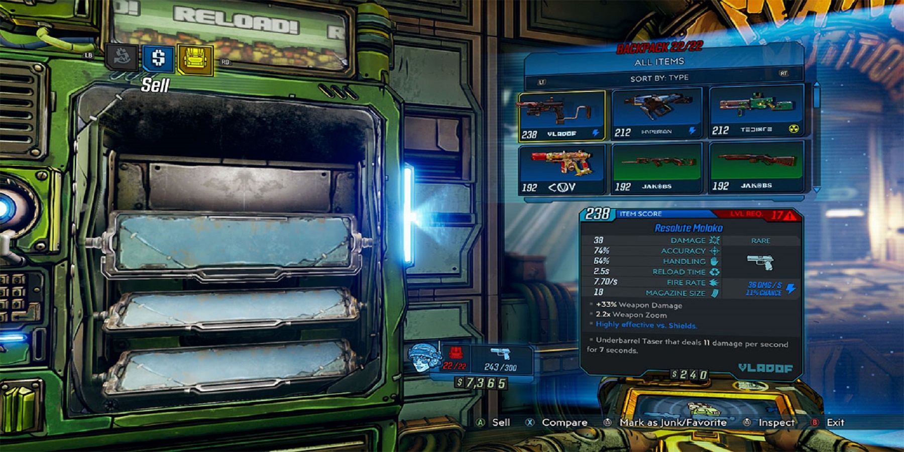 Illustrative example of borderlands 3 vending machine skin