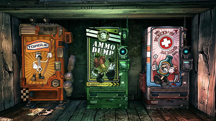 Illustrative example of borderlands 3 vending machine wallpaper