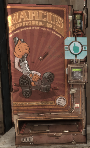 Illustrative example of borderlands vending machine art