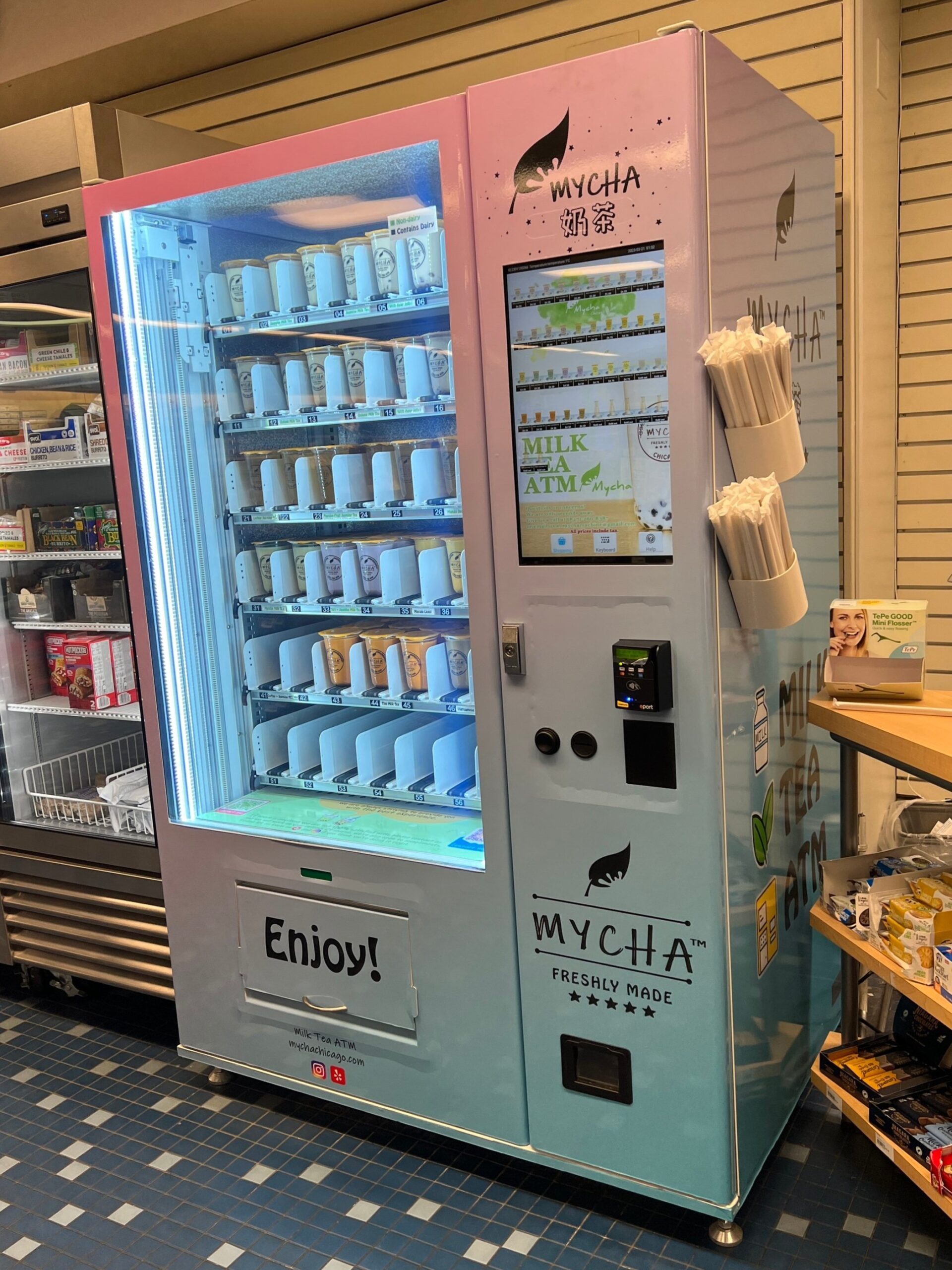 Illustrative example of bubble tea vending machine