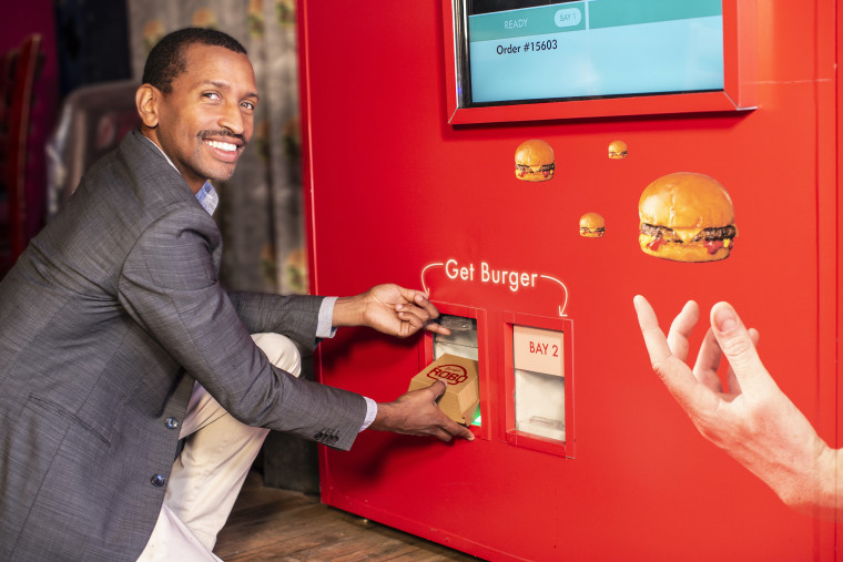 Illustrative example of burger vending machine