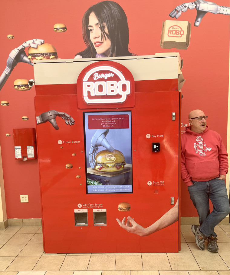 Illustrative example of burger vending machine