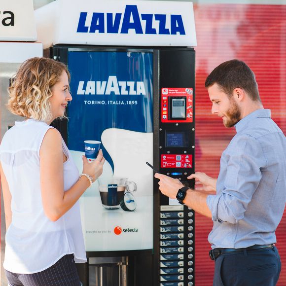 Illustrative example of cafe vending machine