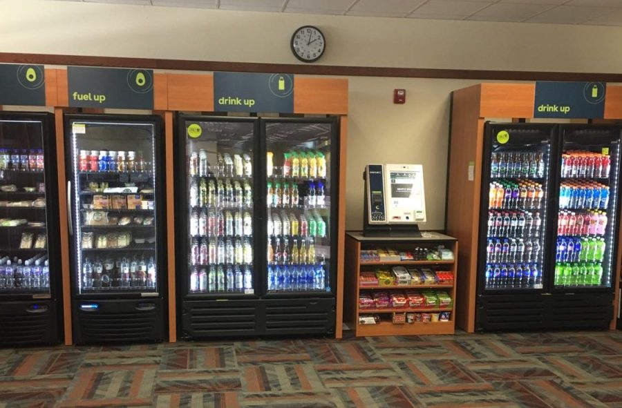 Illustrative example of cafeteria vending machines