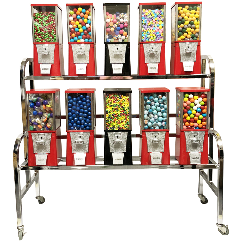 Illustrative example of candy & bulk vending machines