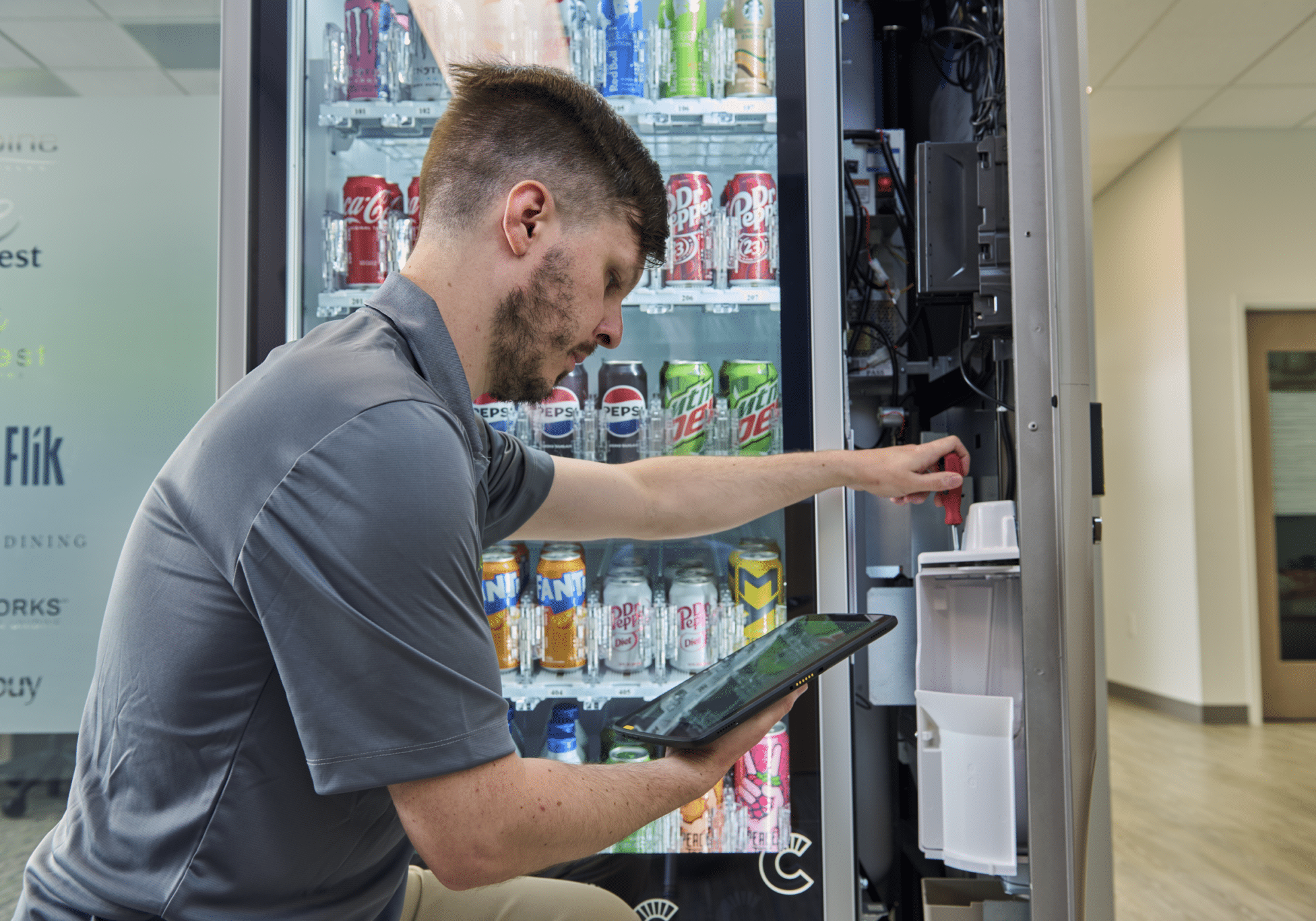 Illustrative example of canteen vending machine