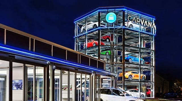 Illustrative example of car vending machine location