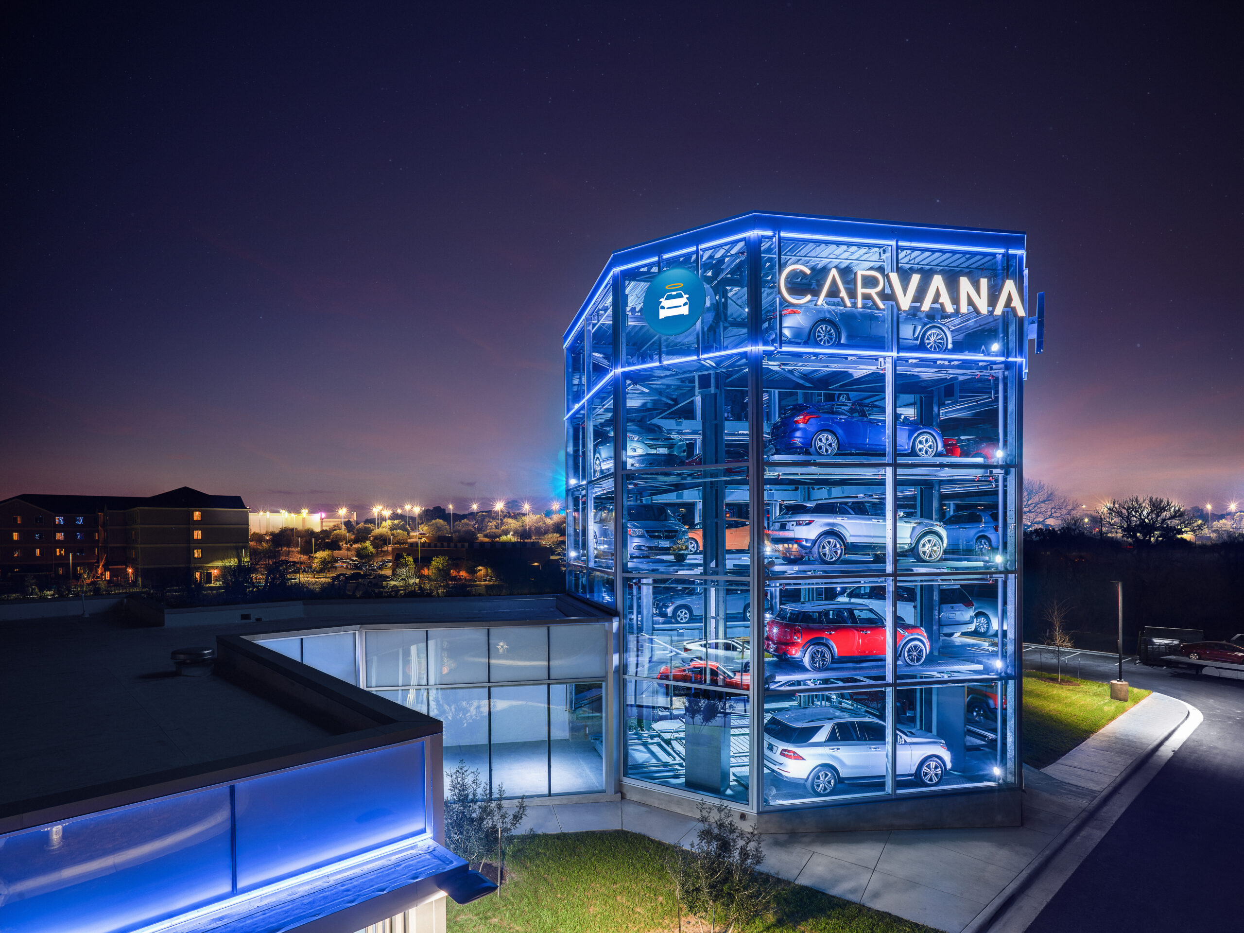 Illustrative example of carvana car vending machine