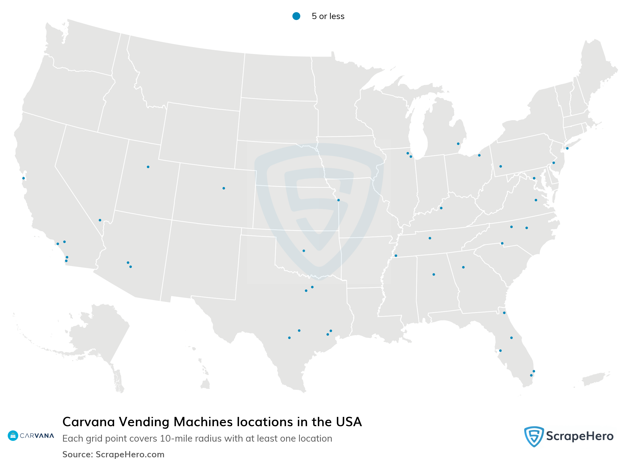 Illustrative example of carvana vending machines locations