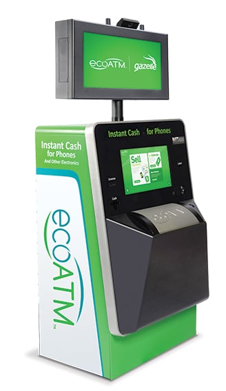 Illustrative example of cash for cell phone vending machine
