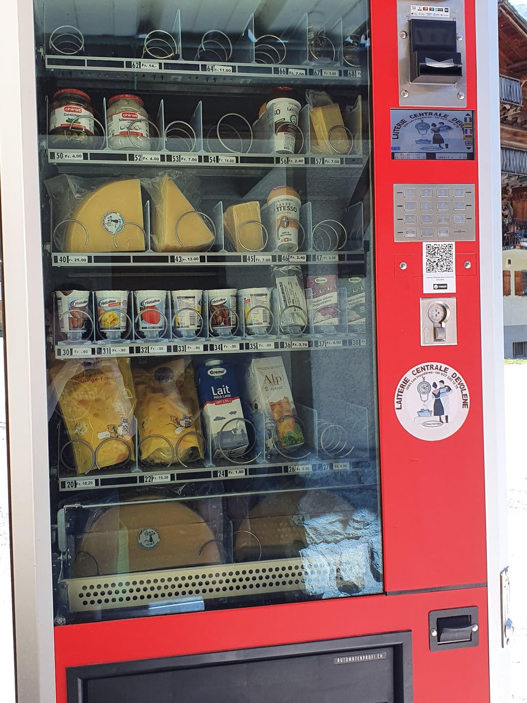 Illustrative example of cheese vending machine