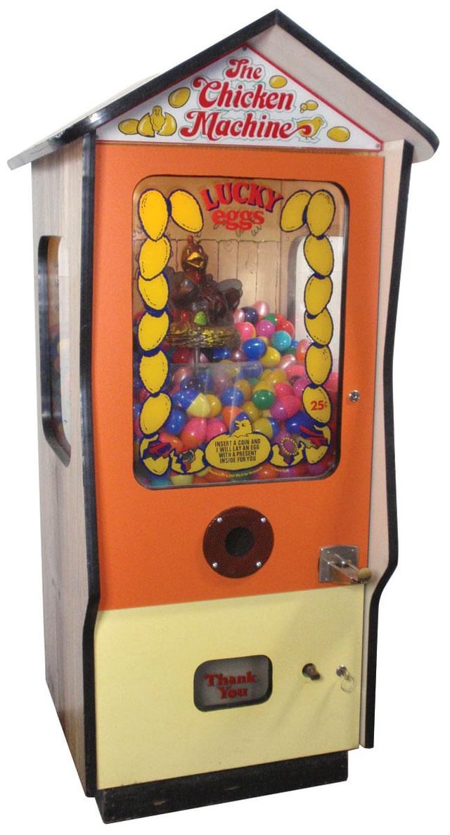 Illustrative example of chicken egg vending machine