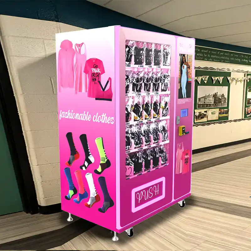 Illustrative example of clothing vending machine
