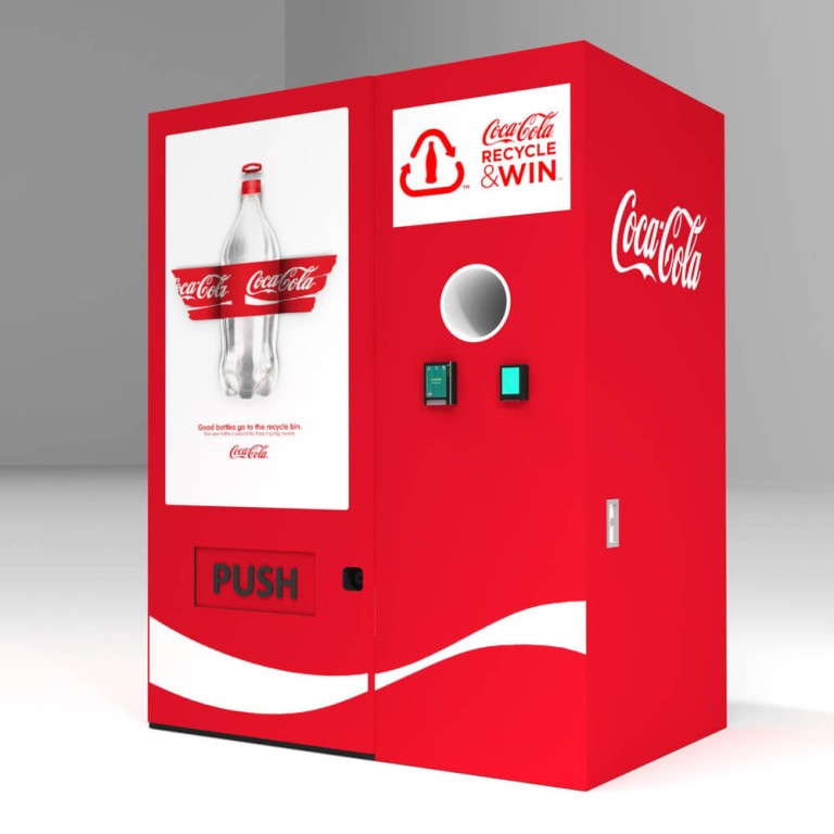 Illustrative example of coca cola reverse vending machine