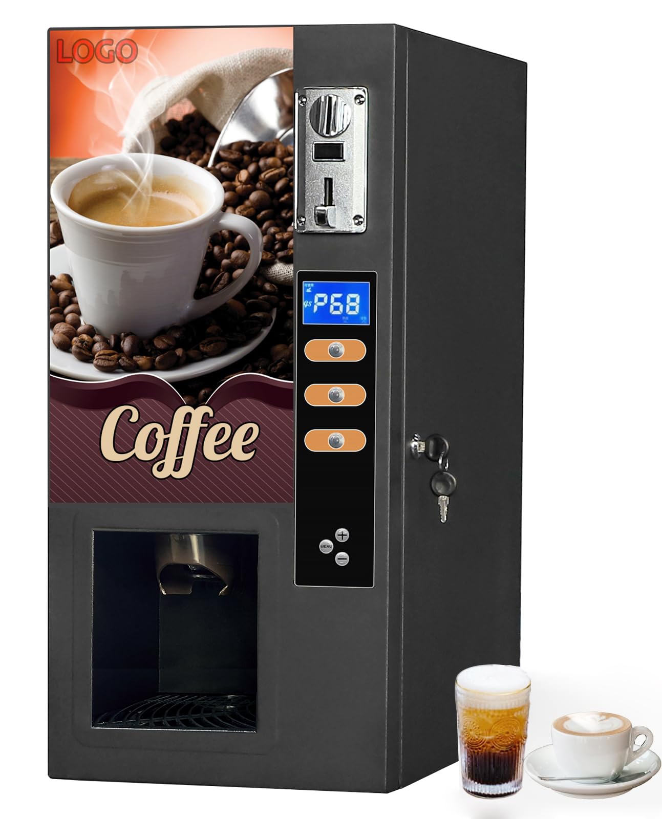 Illustrative example of coffee maker vending machine