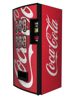 Illustrative example of coke soda vending machine