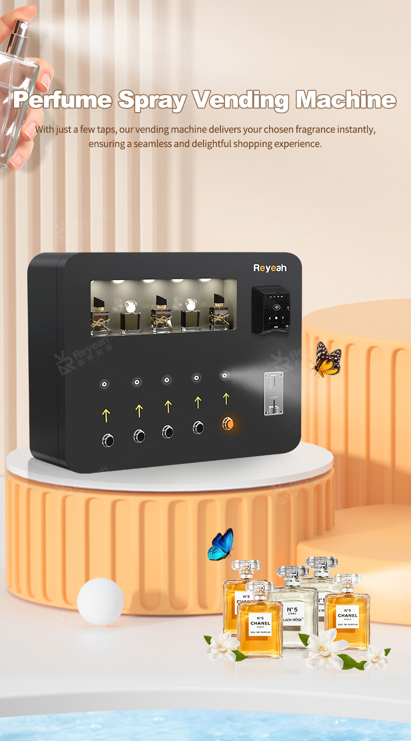 Illustrative example of cologne spray vending machine