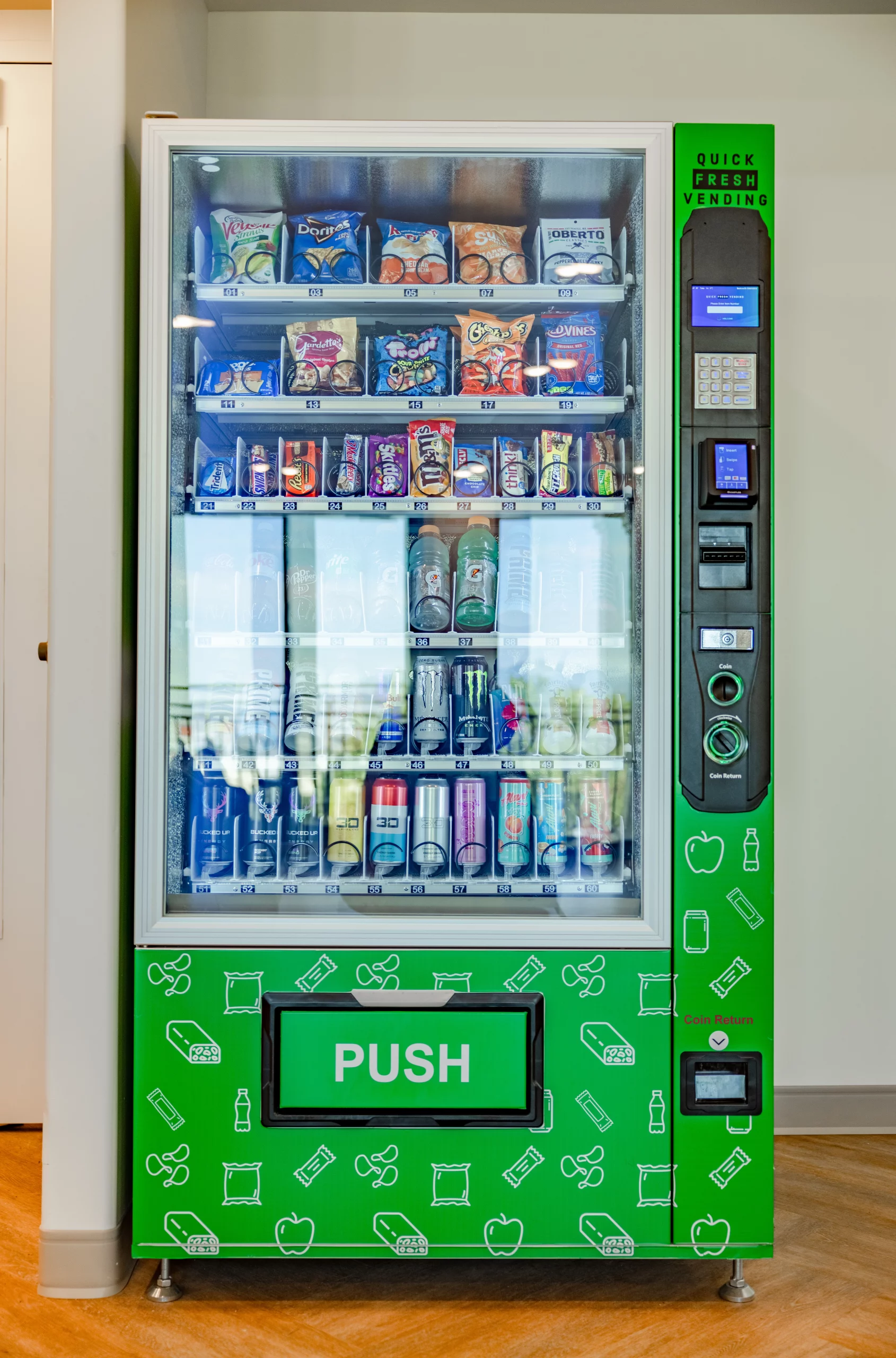 Illustrative example of combination vending machines for sale