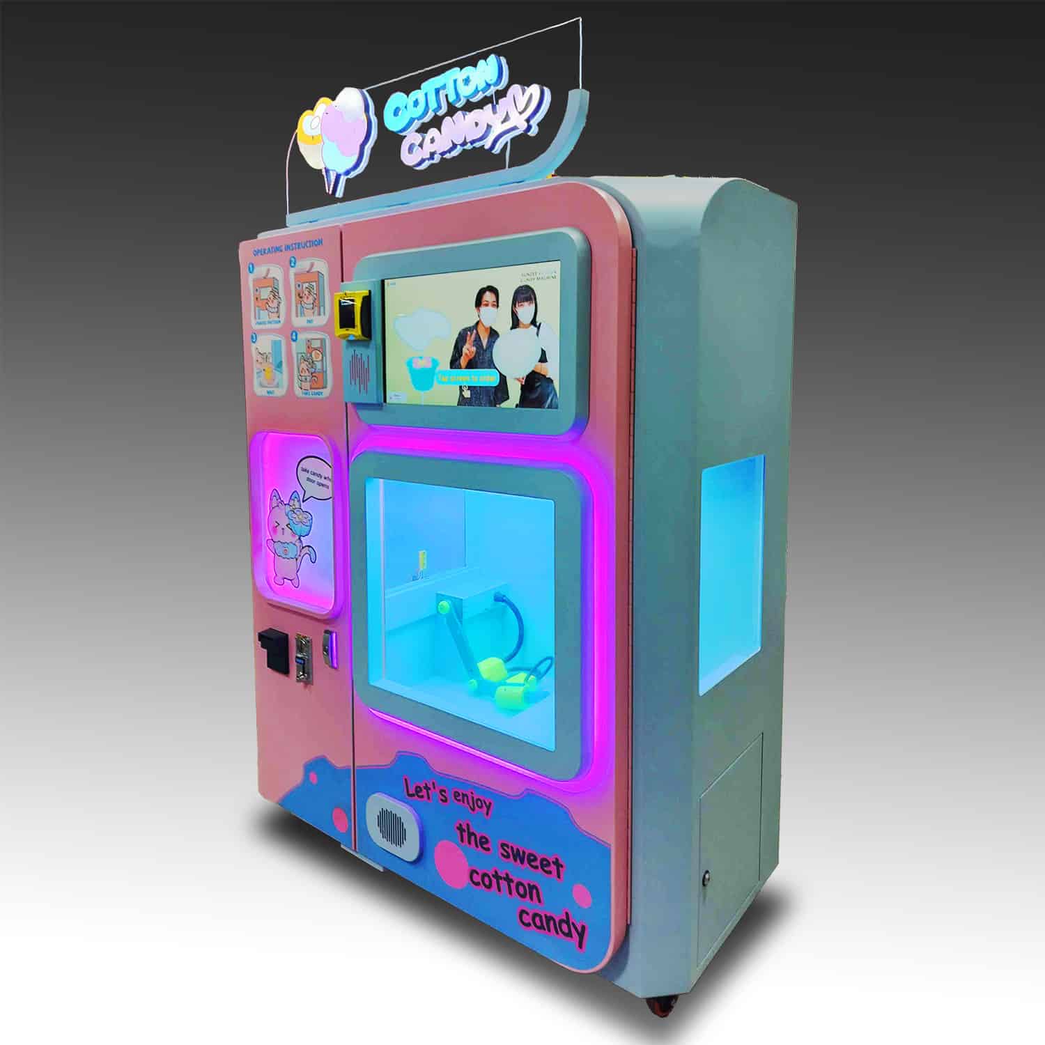 Illustrative example of cotton candy vending machines