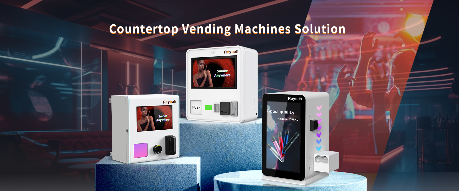 Illustrative example of countertop vending machines:
