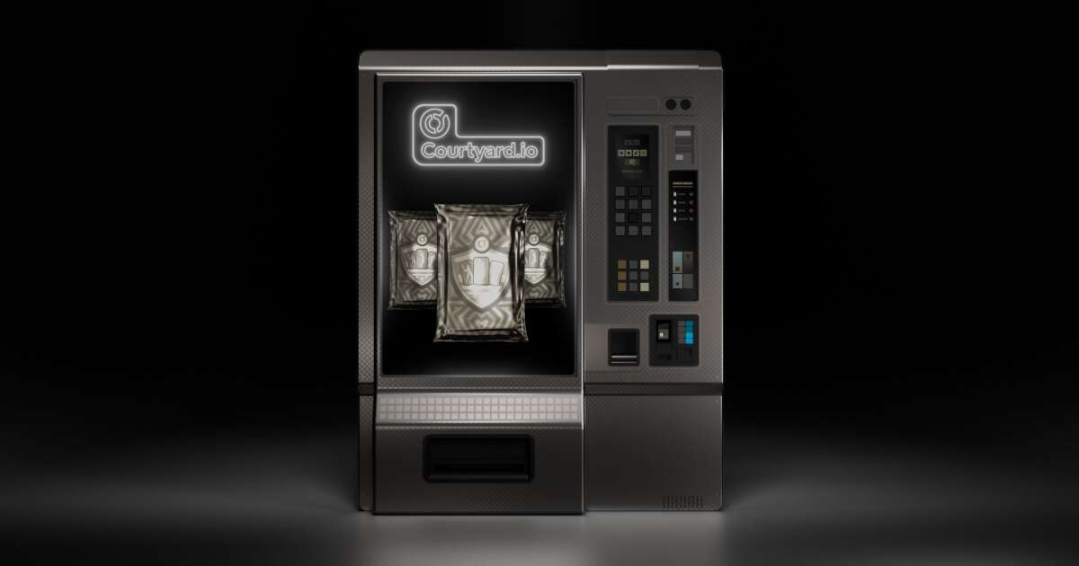 Illustrative example of courtyard vending machine