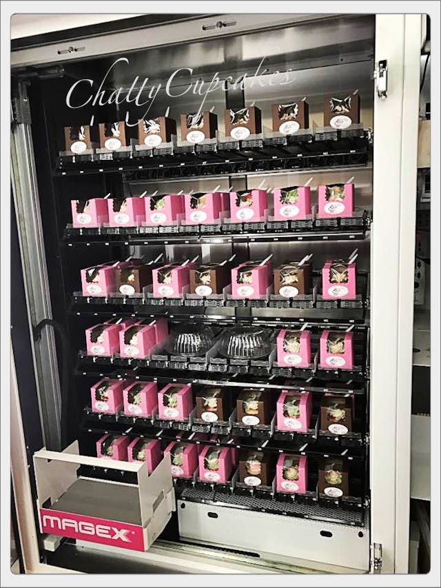 Illustrative example of cupcake vending machine