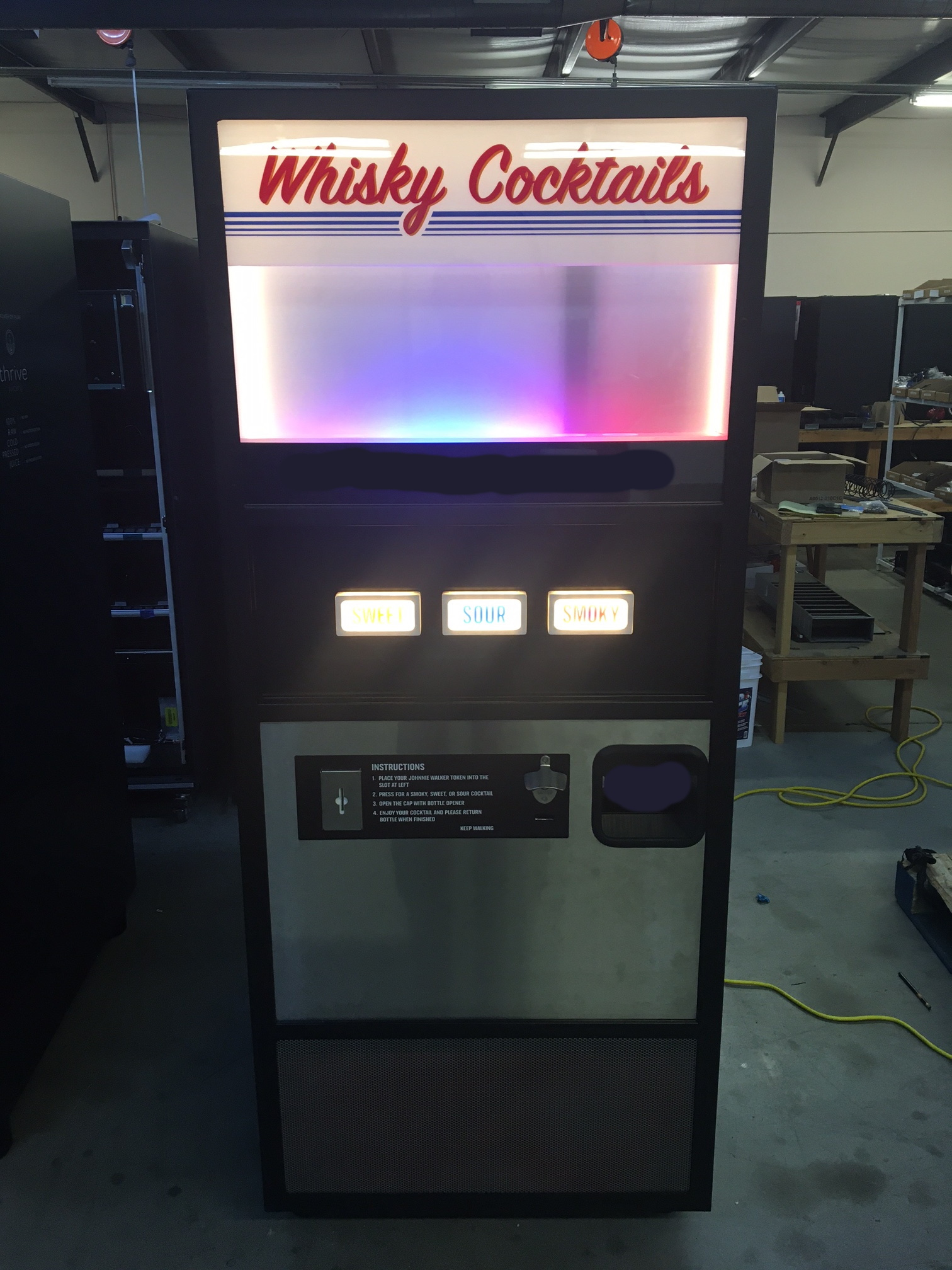 Illustrative example of custom vending machine cost