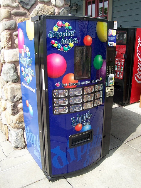 Illustrative example of dippin dots vending machine